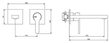 KLAB - Wall-mounted single handle brass washbasin mixer by Rubinetterie Treemme - view 3